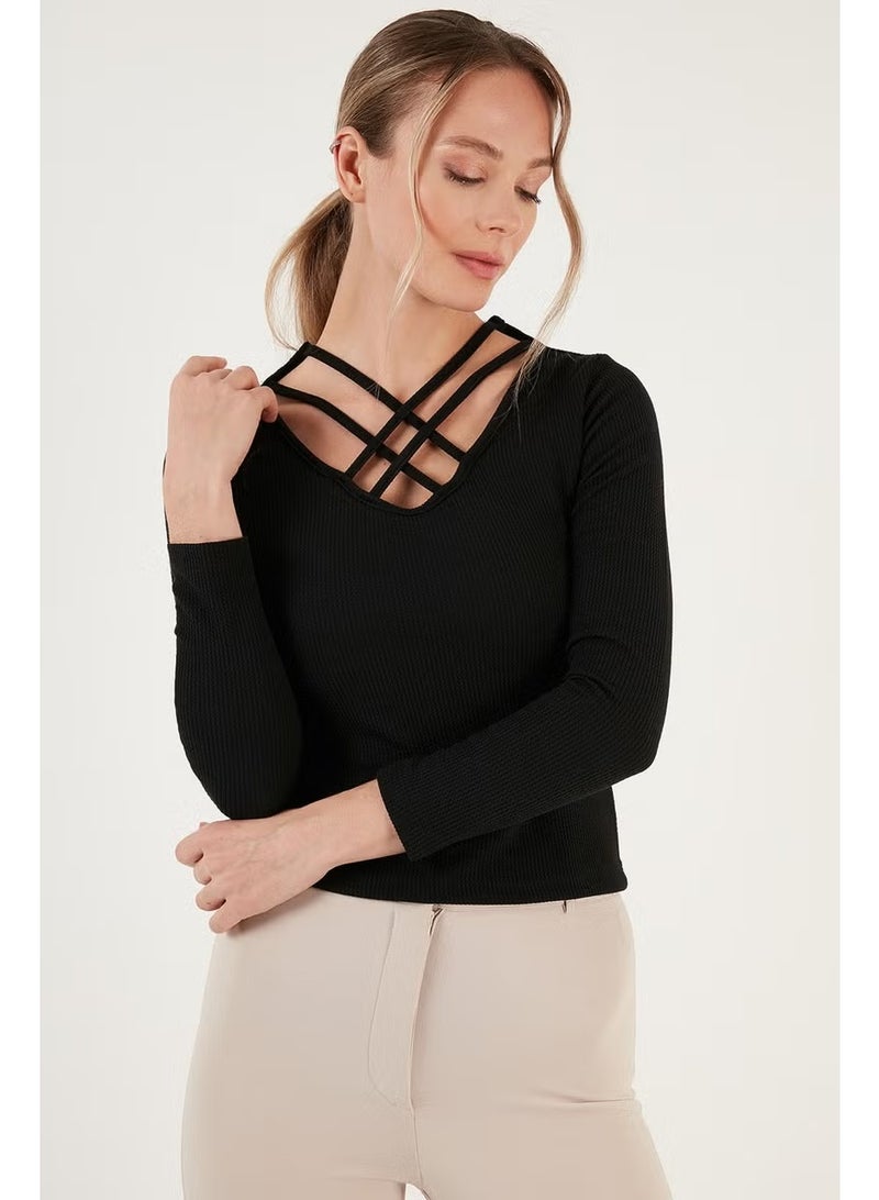 Lela Slim Fit Collar Detailed Blouse Women's Blouse 5865583 - Image 5